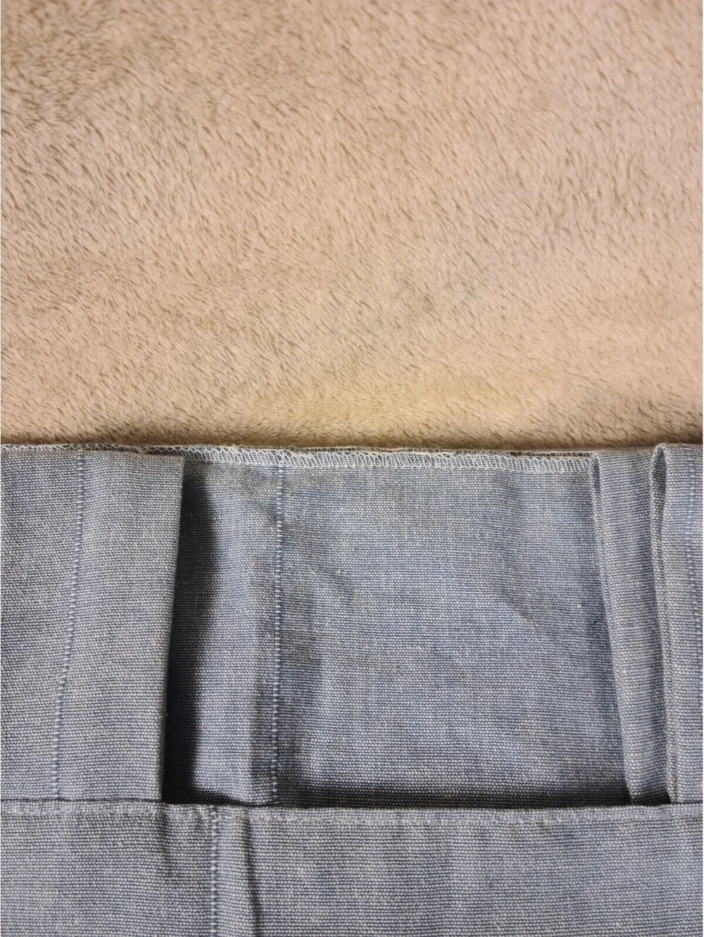 Ikea LENDA Curtain Panels BLUE Chambray Tab Top 55 x 98”